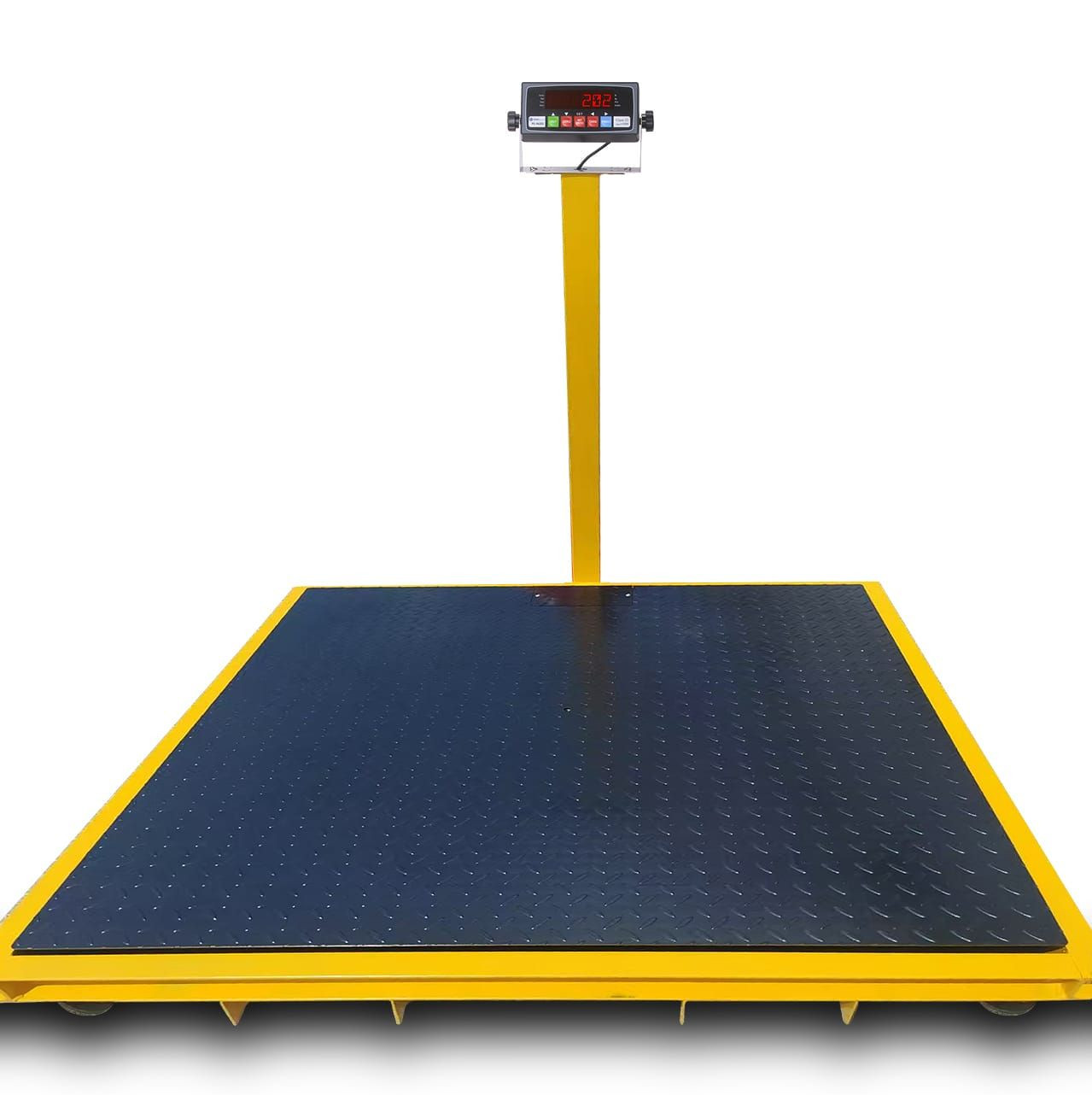 PS-10KF-PF Mobile Industrial Floor Scale with Frame, Lift Channels and Indicator Pole