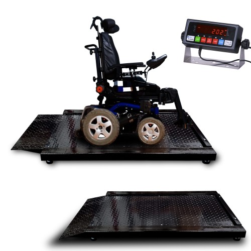 Roll On Weigh Wheelchair Scale with Hand Rails
