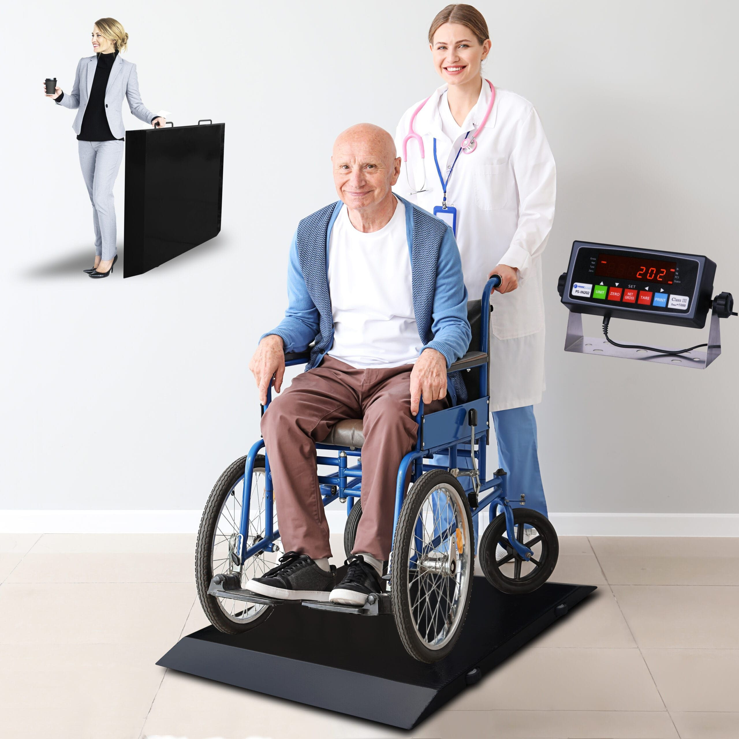 PS-WCS 500kg Wheelchair Medical Scale with Reading Indicator